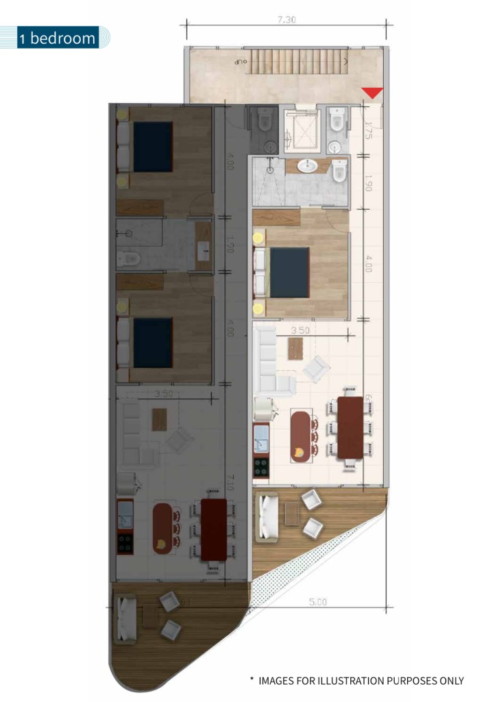 1 Bedroom Floorplan